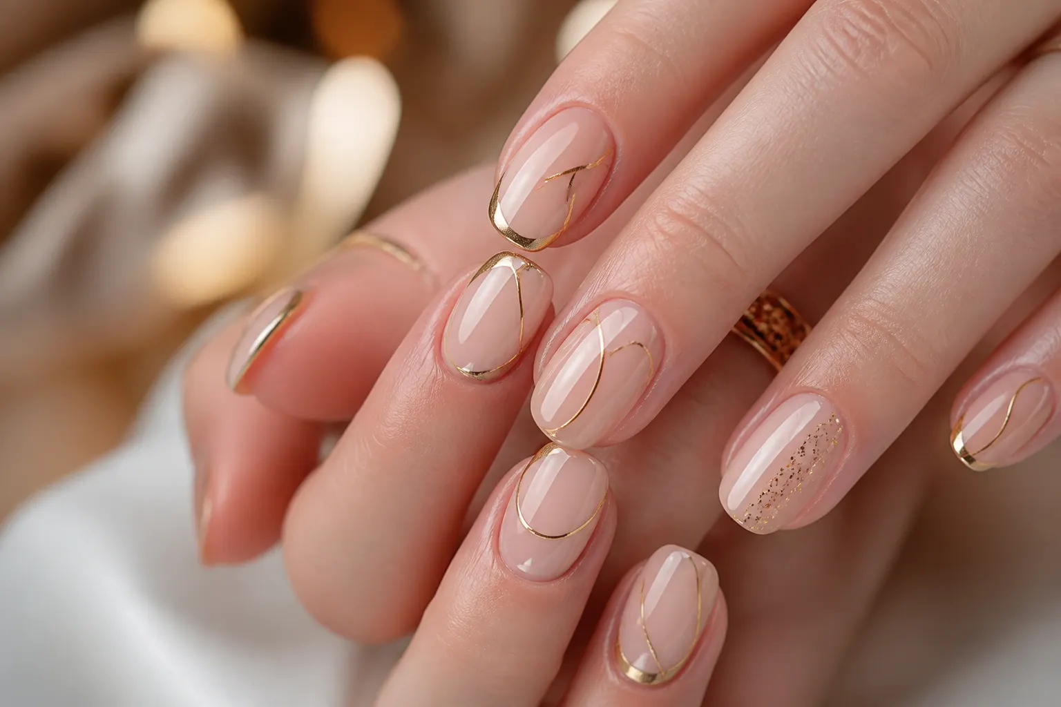 Glam nail art detail — polished, lit for desire