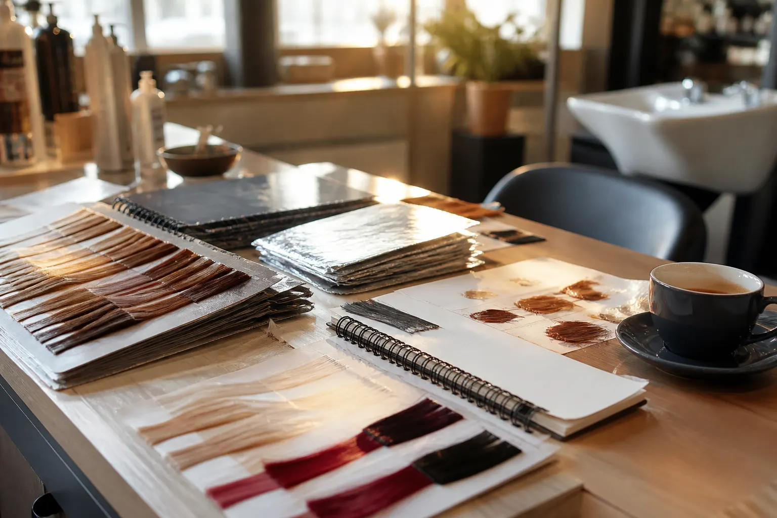 Color notes and swatches at the station