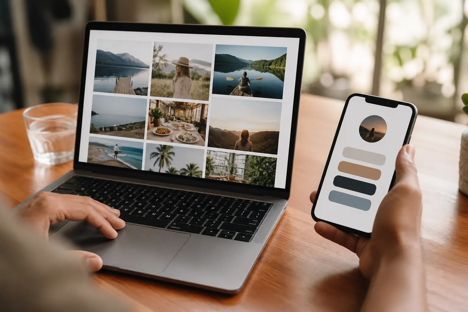 Tapping a website link in a social profile to open a bio page