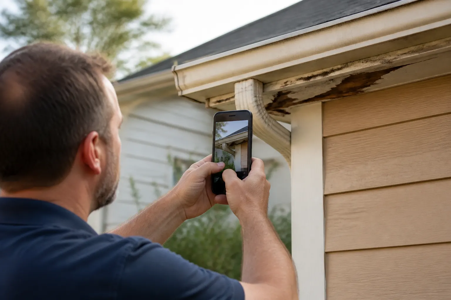 Exterior detail shot for a home inspection report