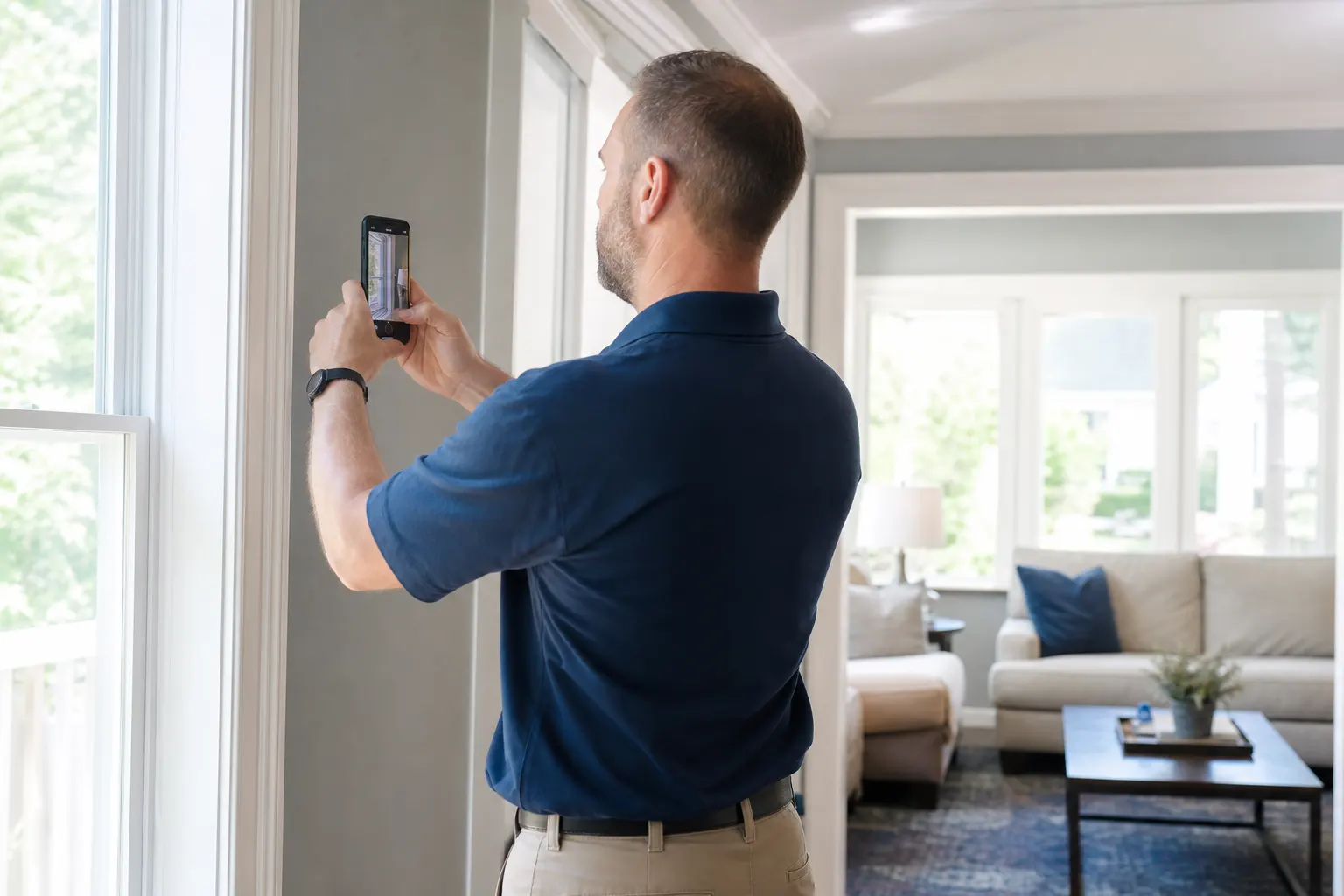 Capturing interior inspection photos on a phone