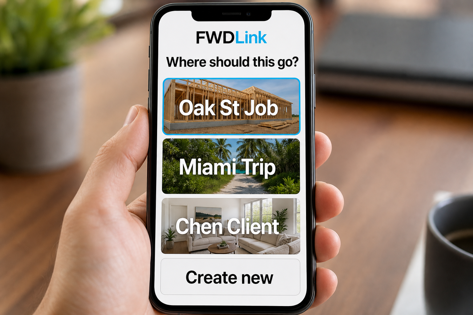 FWDLink album for a job, trip, or client